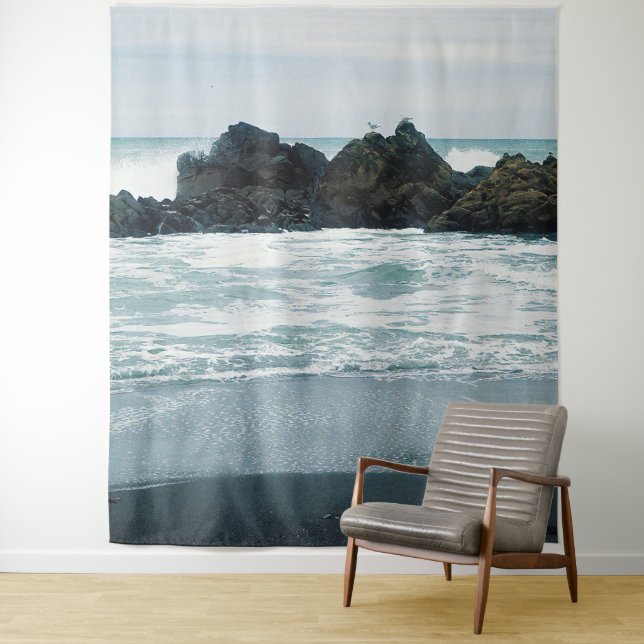 Schöne Aussicht auf den Strand...... Wandteppich (Beispiel)