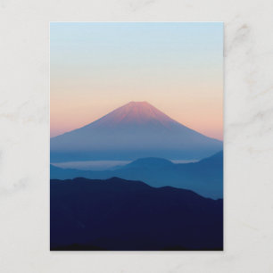 Schöne Aussicht auf Fuji, Japan, Sonnenaufgang Postkarte