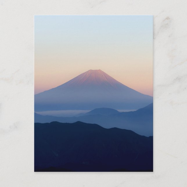 Schöne Aussicht auf Fuji, Japan, Sonnenaufgang Postkarte (Vorderseite)
