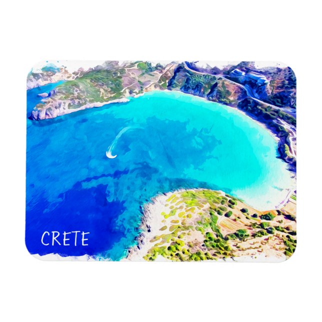 Schöne Aussicht auf Kreta Griechenland Magnet (Horizontal)