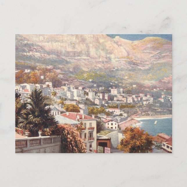 Schöne Aussicht auf Monte Carlo Postkarte (Vorderseite)