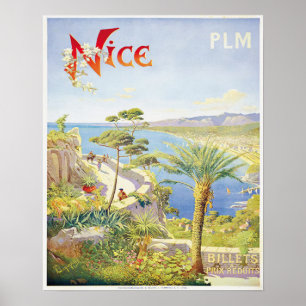 Schöne Aussicht auf Nizza, Frankreich Poster