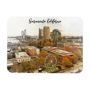 Schöne Aussicht auf Sacramento Magnet