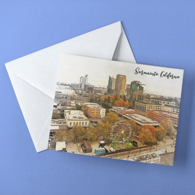 Schöne Aussicht auf Sacramento Postkarte (sacramento california travel postcard)