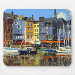 Schöne Aussicht auf Sailboats im Hafen von Honflue Mousepad