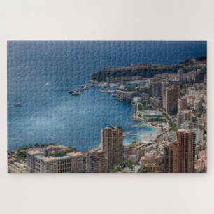 Schöne Aussicht aufs Meer Monte Carlo Monaco Puzzle