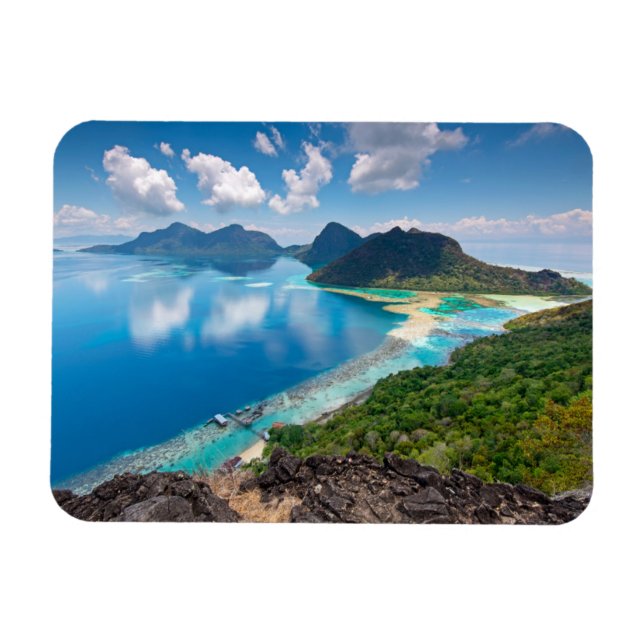 Schöne Aussicht | Top of Bohey Dulang Island Magnet (Horizontal)