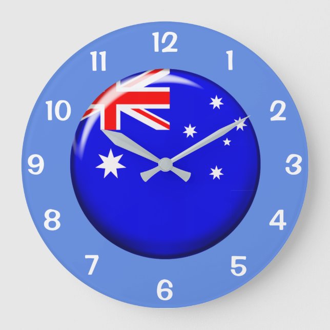 Schöne australische Knopfmauer-Uhr Große Wanduhr (Vorderseite)