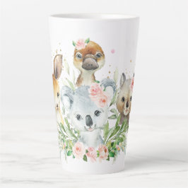Schöne australische Tiere Pink Floral Koala Milchtasse
