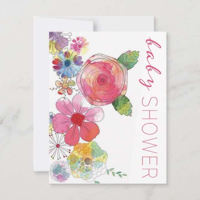 Schöne Baby Dusche Einladung Vorlage (Vorderseite)