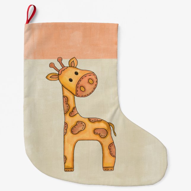 Schöne Baby-Giraffe Großer Weihnachtsstrumpf (Vorderseite)