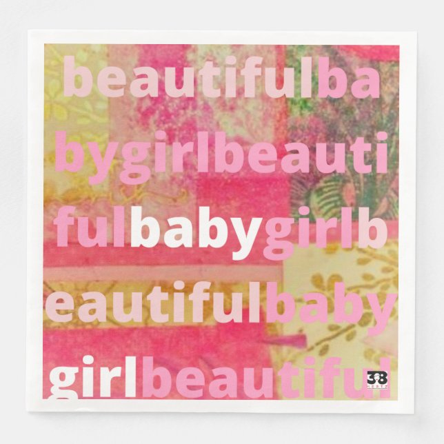 Schöne Baby Girl Collection Serviette (Vorderseite)