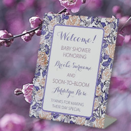 Schöne Baby Girl Dusche Willkommen Sockelschild