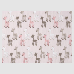 Schöne Baby-Rosa-Giraffe Seidenpapier