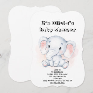 Schöne Babydusche-Einladung für ein kleines Mädche Einladung