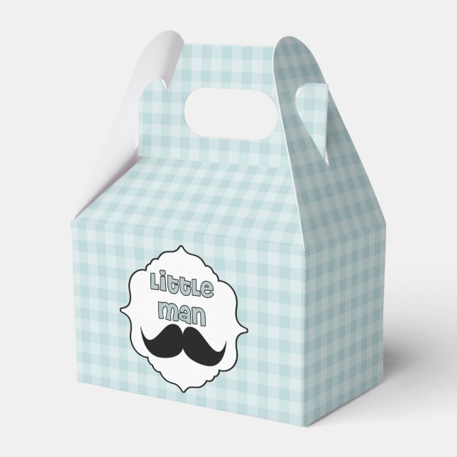 Schöne Babydusche Litman Mustache Geschenkschachtel (Vorderseite)