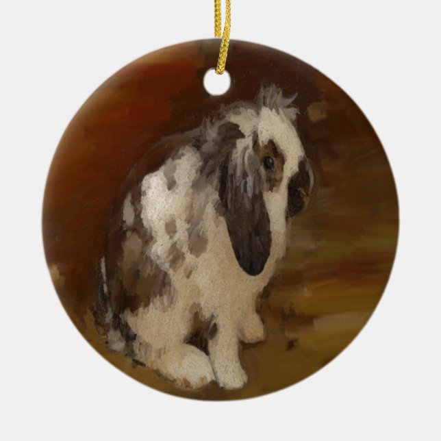Schöne Babylope Eared Rabbit/Kit Keramikornament (Vorne)