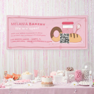 Schöne Bäckereibanner mit QR-Code    Banner