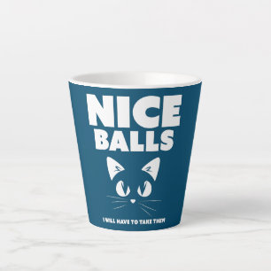 Schöne Bälle, die werde ich nehmen Katzenliebhaber Milchtasse