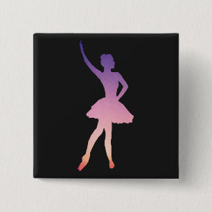 Schöne Ballerina für Ballettmädchen. Button