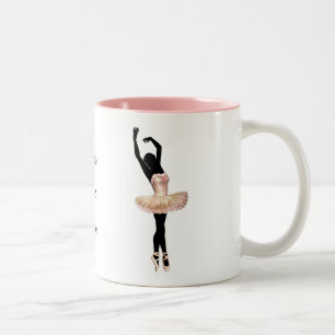 Schöne Ballerina im Rosa Zweifarbige Tasse