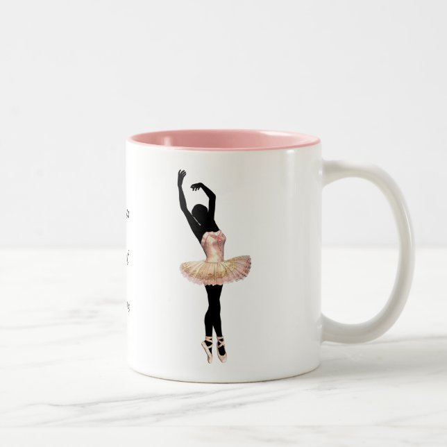 Schöne Ballerina in Rosa Zweifarbige Tasse (Rechts)