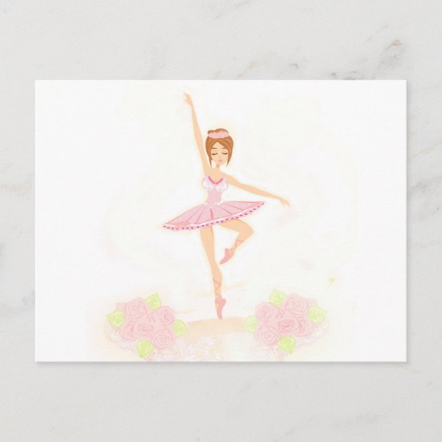 Schöne Ballerina Postcard Postkarte (Vorderseite)