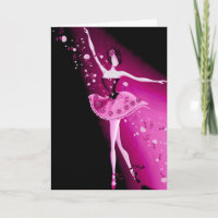 Schöne Ballerina & Rosen Grußkarte
