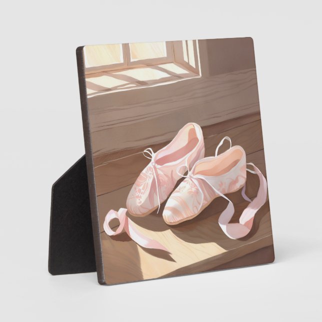 Schöne Ballet-Slippers | Hübsch rosa Fotoplatte (Vorderseite)