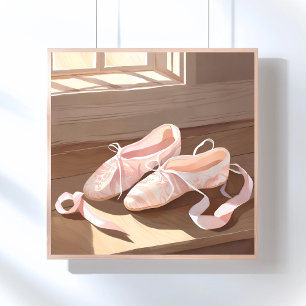 Schöne Ballet-Slippers Hübsch rosa Poster