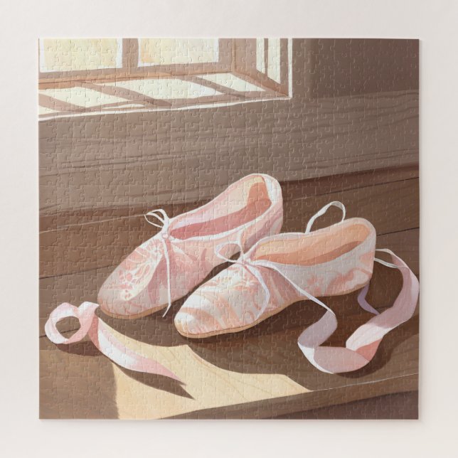 Schöne Ballet-Slippers | Hübsch rosa Puzzle (Vertikal)