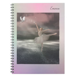 Schöne Ballet Tänzerin Stardust Stars Rosa Notizblock