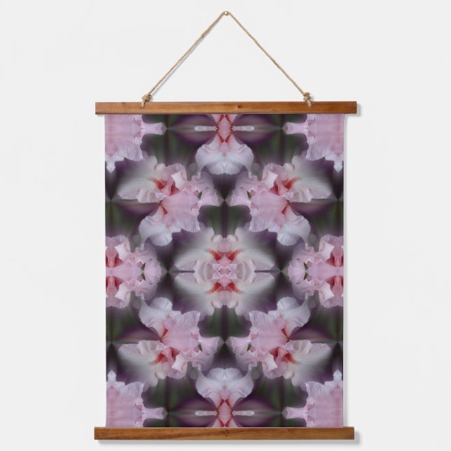 Schöne Bartirisblumen-Kunst    Wandteppich Mit Holzrahmen (Vorderseite)