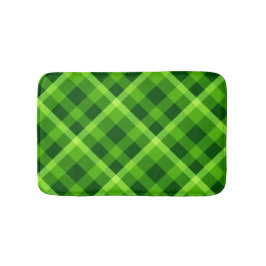 Schöne Baumwipfel Grün Kariert kleine Badematte