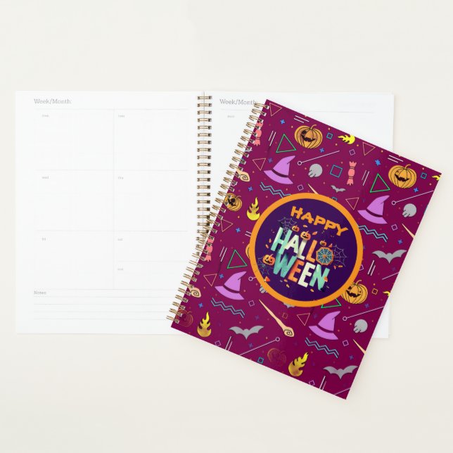 Schöne Beängstigende Halloween-Muster Planer (Anzeige)