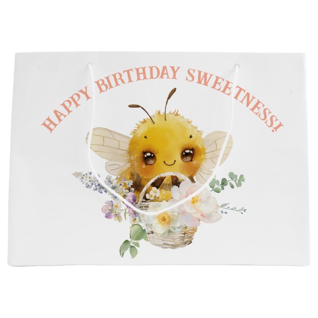 Schöne Bee große Geschenktasche Geschenktüte (Vorderseite)