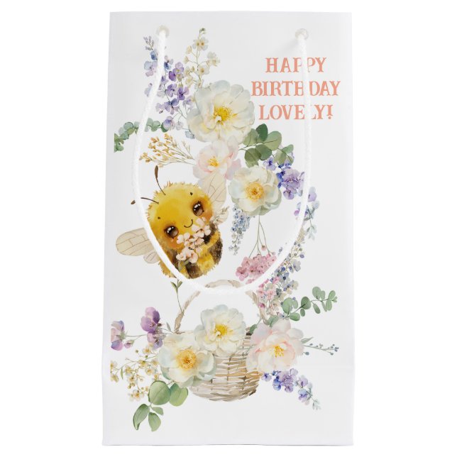 Schöne Bee kleine Geschenktasche Kleine Geschenktüte (Vorderseite)