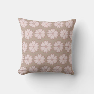 Schöne beige Herzblume Kissen