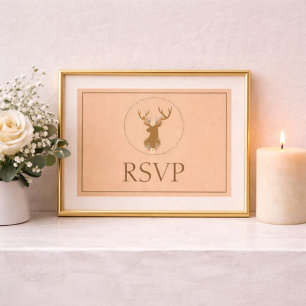 Schöne Beige Response UAWG RSVP Karte