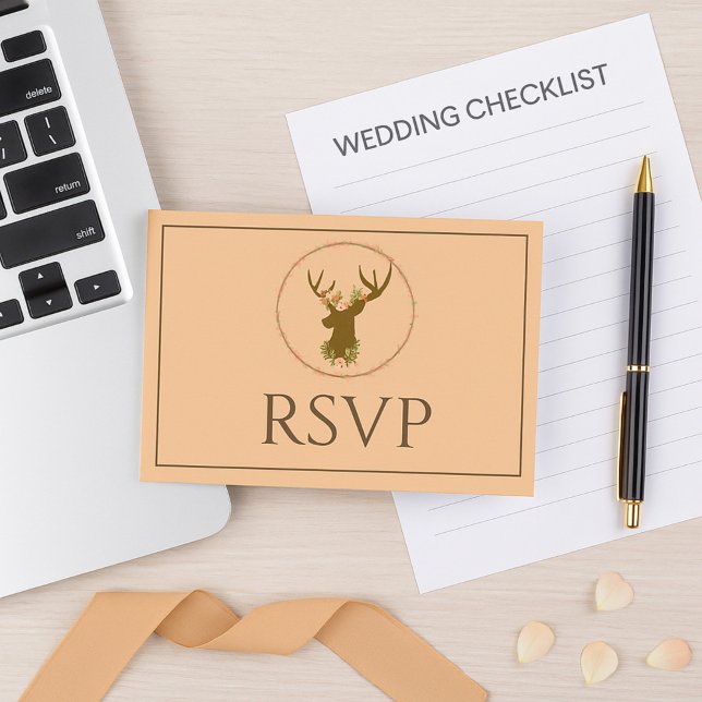 Schöne Beige Response UAWG RSVP Karte (Von Creator hochgeladen)