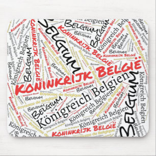 Schöne Belgien Flag Farben Patriotic Mousepad