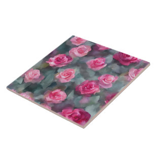 Schöne beliebte Aquarell-Rosen-Kollektion Fliese