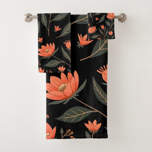Schöne, beliebte Sammlung Vintager Blumen Badhandtuch Set (Insitu)