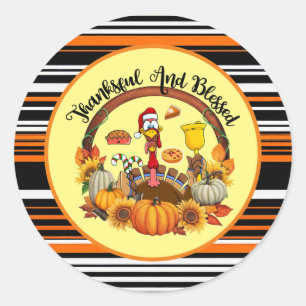 Schöne beliebte Thanksgiving Herbst Kollektion Runder Aufkleber