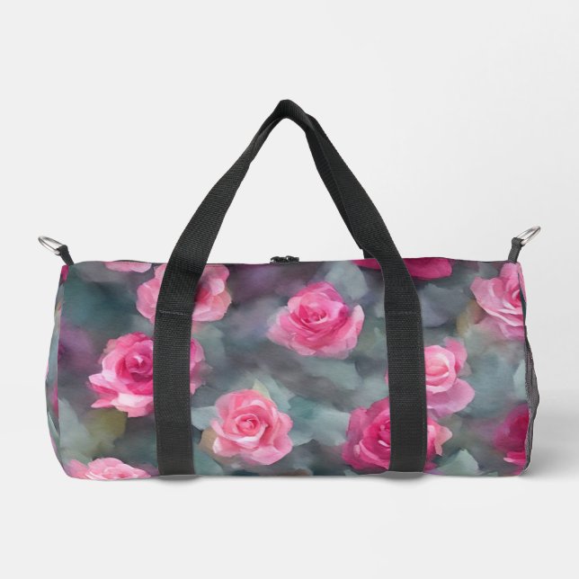 Schöne, beliebte Wasserfarben Rosengarten Sammlung Duffle Bag (Vorderseite)