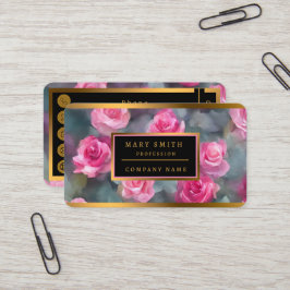 Schöne, beliebte Wasserfarben Rosengarten Sammlung Visitenkarte