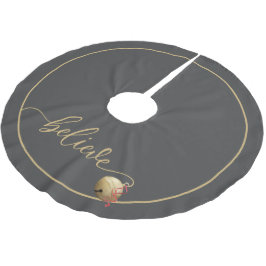 Schöne BELIEVE Drehbuch Weihnachten Jingle Bell Polyester Weihnachtsbaumdecke