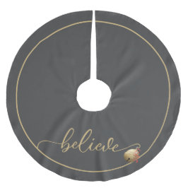 Schöne BELIEVE Drehbuch Weihnachten Jingle Bell Polyester Weihnachtsbaumdecke