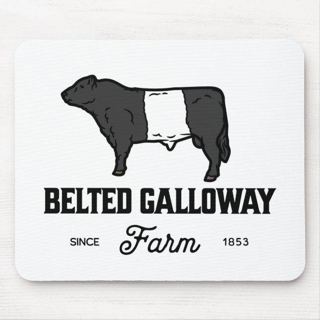 Schöne Belted Galloway Kuh rundes Abzeichen oder D Mousepad (Vorne)