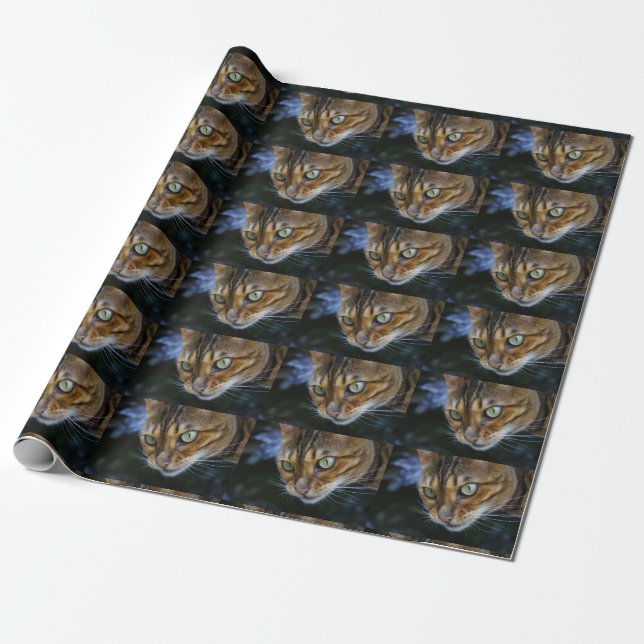 Schöne Bengalische Katze Geschenkpapier (Ungerollt)